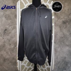 Asics Men's Gray Front Full Zip Hoodie Size 2XLT